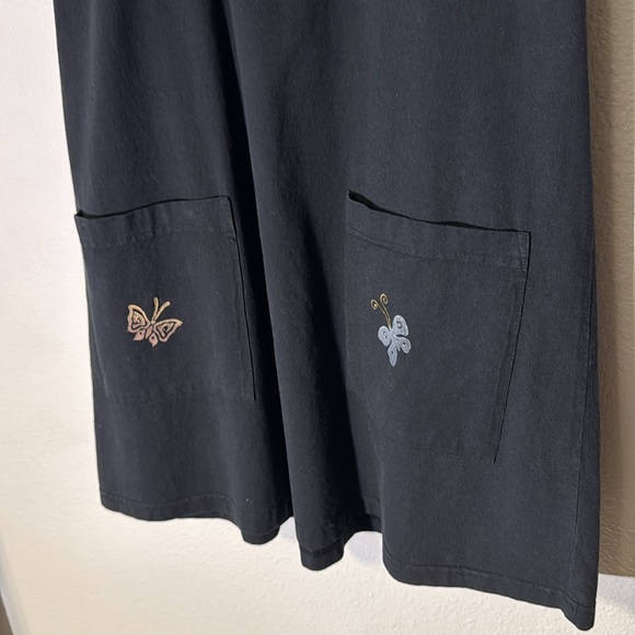 Viva City vintage Black Dress With Colorful butterfly Designs Size M - Picture 9 of 13